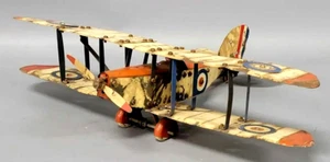 Meccano Flugzeug rot & weiß Tarnung Bi-Wing Flugzeug mit Pilot - Bild 1 von 7