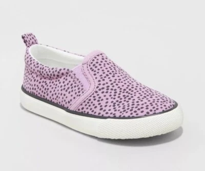 Toddler Keagan Leopard Print Slip-On Sneakers Purple - Cat & Jack - SIZE 5 - Image 1 of 4