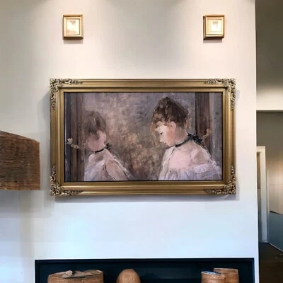 Marco ornamentado de 32, 43, 50 pulgadas para TV Samsung The Frame, acabado dorado antiguo Foto 1 de 4