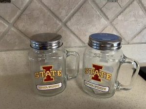 Two Iowa State Cyclones Mason Jar - 20oz Glass With Lid NCAA Mug Pint Cup - Picture 1 of 4