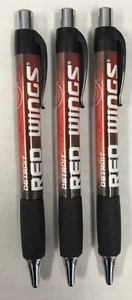 Detroit Red Wings NHL Rubber Grip Click Pens 3 PACK - Picture 1 of 1