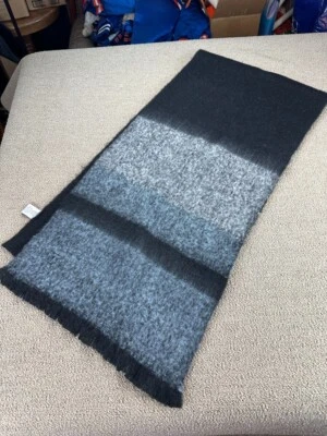 Шарф Calvin Klein большой пушистый теплый черные джинсы 100% полиэстер надежном - Изображение 1 из 4