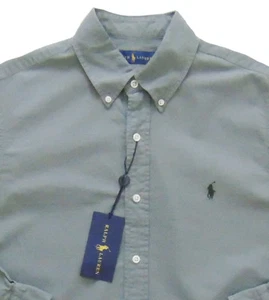 Camicia uomo RALPH LAUREN grigia grigio grigio a punta cotone XXL NUOVA CON ETICHETTE NUOVA NiCe! - Foto 1 di 4