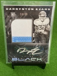 2020 Panini Black Football RPA PATCH Autograph DARRYNTON EVANS RC Auto 121/199 - Picture 1 of 3