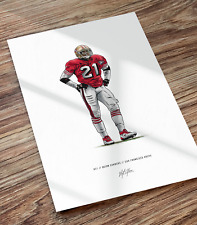 Deion Sanders Poster San Francisco 49ers Football Art Illustrated Print