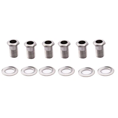 Musiclily Pro Chrome 6 Set 10mm Bushing & 14mm Washer For Guitar Tuning Peg Head