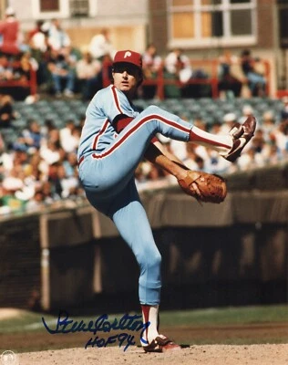 Steve Carlton Signed Autographed 8x10 Baseball Photo JSA Auction LOA! - Image 1 of 2