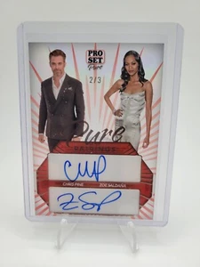 2023 Pro Set Pure Pairings Chris Pine Zoe Saldana Star Trek Auto Holo 2/3 - Picture 1 of 3