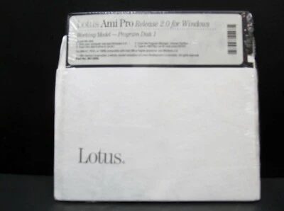 Lotus Ami Pro, Release 2.0 For Windows, IBM Compatible, 5.25 Disks, NEW & Sealed - Image 1 of 2