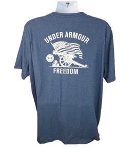 Herren Under Armour blau amerikanische Flagge patriotisch T-Shirt locker Größe 2XL - Bild 1 von 8