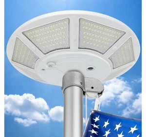 Solar Flag Pole Light 440 Super Bright LED Flagpole Light Solar Powered 4800 Lum - Picture 1 of 11