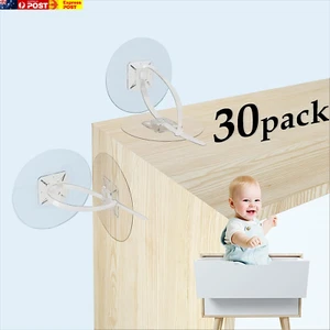 Furniture Anchors (30 Pack) No Drill Upgraded Furniture Straps for Baby Proofing - Picture 1 of 7