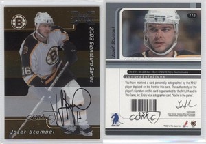 2002 ITG Be A Player Signature Series 2001-02 Buybacks Gold Jozef Stumpel Auto