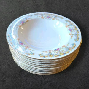 10 Homer Laughlin Craftsman Mauvette Rimmed Soup Bowls 8 5/8" - Picture 1 of 10