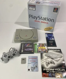 Sony PlayStation 1 Bundle/ controller and 2 games With Box Tested SCPH-7501 - Picture 1 of 10