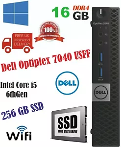 Dell Optiplex 7040 USFF Intel Core i5 6thGen 16GB Ram 256GB SSD WiFi - Picture 1 of 4