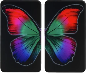 Coprifornelli in Vetro Universal "Butterfly by Night - Set 2 Pezzi, per Tutti I - Foto 1 di 12