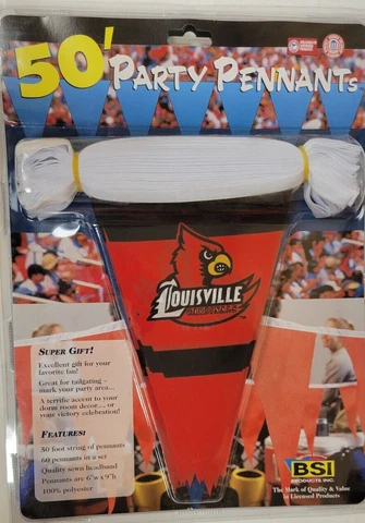 NCAA - Louisville Cardinals 50' Party Pennants, New Cover