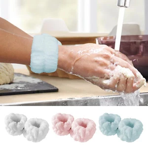 Face Washing Wrist Bands Microfiber Wrist Wash Towel Bands 2pcs - Picture 1 of 10