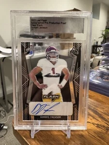 2022 Leaf Flash #1/1 Pre Prod Proof Domani Jackson Rookie Auto ๐ฅ๐ NFL - Picture 1 of 2
