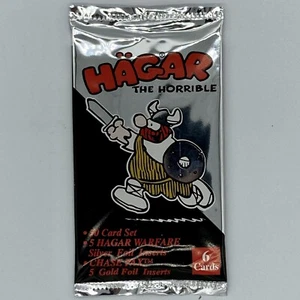 HAGAR THE HORRIBLE Viking Trading Card Pack 6 carte 1995 nuove/sigillate in fabbrica - Foto 1 di 4
