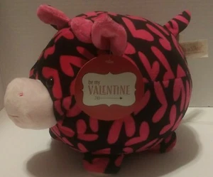 Dan Dee Valentine Peluche Giraffa - Carino, grasso, farcito, nero con cuori rossi - Foto 1 di 4