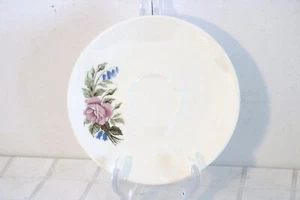 EDWIN M KNOWLES RAVENNA CANONSBURG ROSE MARIE USA 6 3/8" Saucers (Set of 4) - Picture 1 of 3