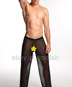 Mens Comfortable Gauze Mesh Underwear Soft Bottom See-through Mesh Trousers - Picture 1 of 15