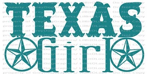 Texas Girl With Stars Vinyl Decal Sticker Car Auto Vehicle Longhorns Aggies - Picture 1 of 11
