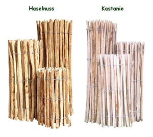 Kastanienzaun Staketenzaun Staketen Roll Zaun Haselnuss Garten Kastanien Holz - Bild 1 von 1
