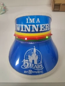 Walt Disney World 15th Anniversary WORKING Visor Hat Light Up RARE - Picture 1 of 3