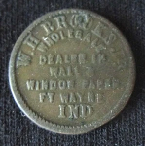 Ficha de tarjeta de tienda CW con libros H Jr pies Wayne IN 1864 COMPLETA 290E-4a/1229 R6 - Imagen 1 de 2