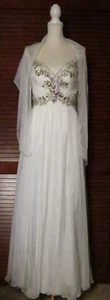Vestido de novia Royal Queen RQ7146 blanco talla 10 con bufanda - Imagen 1 de 7