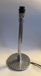 Vintage Retro HABITAT Industrial Aluminium Silver Tone Table Lamp Light 35cm  - Picture 1 of 5