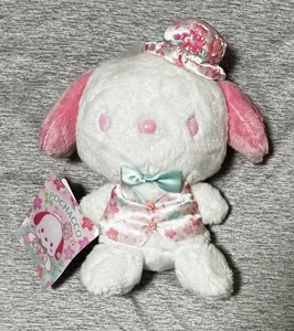 Brand New 2021 Sanrio Pochacco Sakura Cherry Blossom Costume 7 inch Plush Toy - Picture 1 of 5
