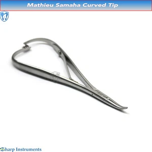 Mathieu Plier Curved, Slim Needle Holder 5.5" Orthodontic Dental Instruments - Foto 1 di 4