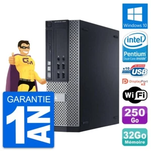 PC DELL 9020 SFF Intel Pentium G3220 RAM 32Go Disco Duro 250Go Windows 10 Wifi - Imagen 1 de 6