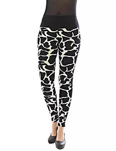 Leggings señora pantalones largos patrón animal cintura alta leopardo opaco - Imagen 1 de 10