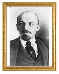 Vladimir Lenin Photograph in a Aged Gold Frame - Picture 1 of 1