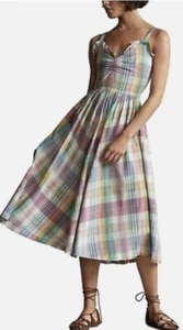 Polo Ralph Lauren Midikleid Größe 6 kariert Baumwolle ärmellos - Bild 1 von 10