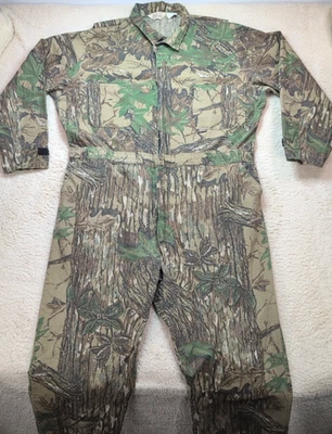 Vintage Walls Camo Coveralls 2XL Large Reg Made in USA Hunting Realtree Print - Image 1 of 4