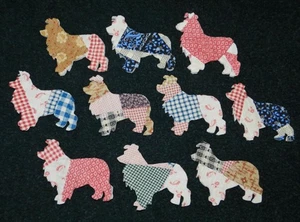 10 ANTIKE SCHNEIDERDECKE AUSTRALISCHE SCHÄFERHUNDE! WOW! Scrapbooking! Applikation! - Bild 1 von 1