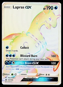 Lapras GX (Secret) #151/149 Pokemon SM Base Set HP/MP - Picture 1 of 2