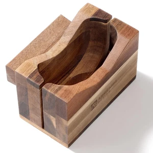 Annie & Mia Design Premium Affettatrice Bagel in Legno di Acacia per Bagel NUOVO - Foto 1 di 4