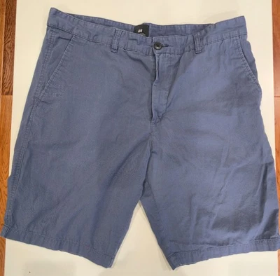Pantalones Cortos H&M Calce Regular Para Hombre 36 Azul Informal Bolsillos Foto 1 de 3