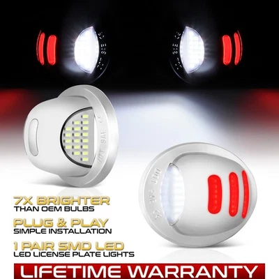 "EXCLUSIVE"OLED Glow Strip Ford Ranger Explorer LED License Plate Tag Light Lamp - Image 1 of 4