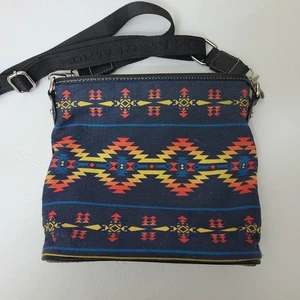 Montana West Crossbody Bag Aztec Southwestern Striped Canvas Purse Western Boho - Picture 1 of 10