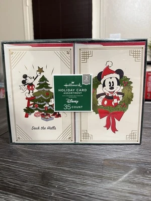 NEW Hallmark Disney Mickey Mouse 35  Count Holiday Christmas Cards Assortment - Image 1 of 3