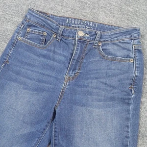 Aeropostale Damengröße 8 hoher Bund Jegging Jeans Medium Wash Stretch Hose - Bild 1 von 9