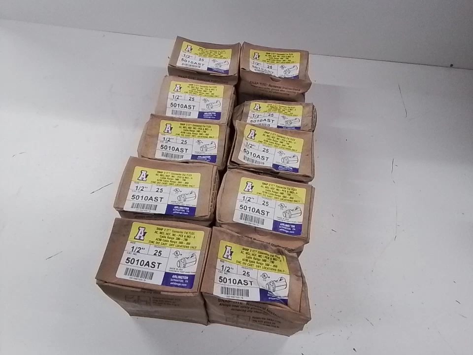 Arlington 5010AST Snap 2 It 1/2" Connector Zinc Die Cast